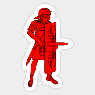 Red Imperial Roman Legionnaire Sticker